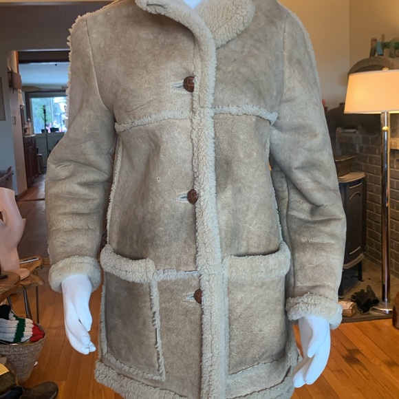 RARE 60’s EARLY ABERCROMBIE & FITCH SHEARLING SHERPA COAT - Picture 1 of 16